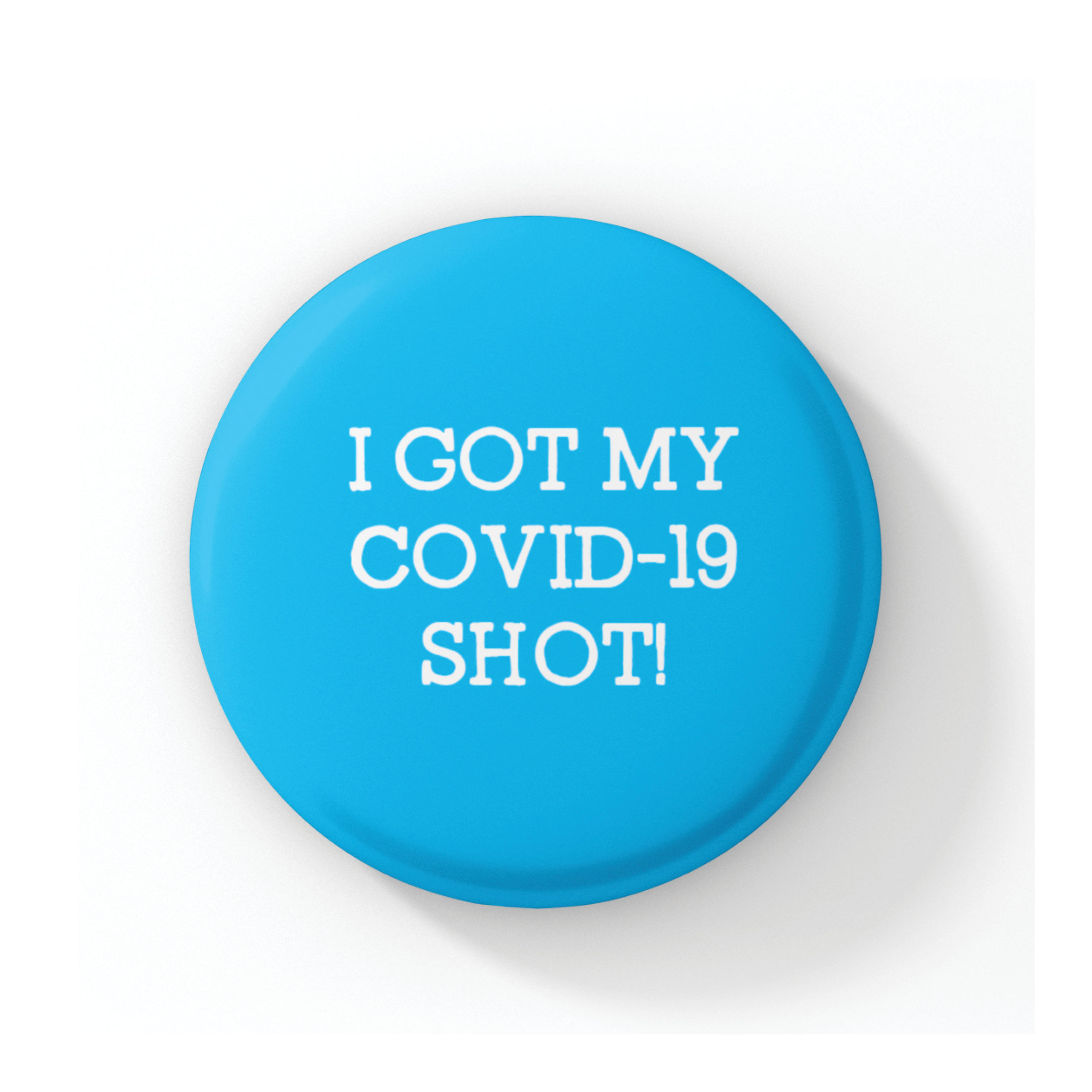 COVID-19 Vaccine Button – Colorful Aqua
